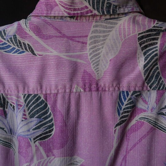 Tommy Bahama IslandZone Lavender Bird of Paradise Silk Camp Shirt (XXL) 🌴 - Picture 5 of 8